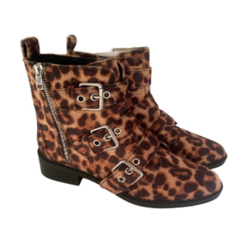 Aldo Leopard calf skin boots
